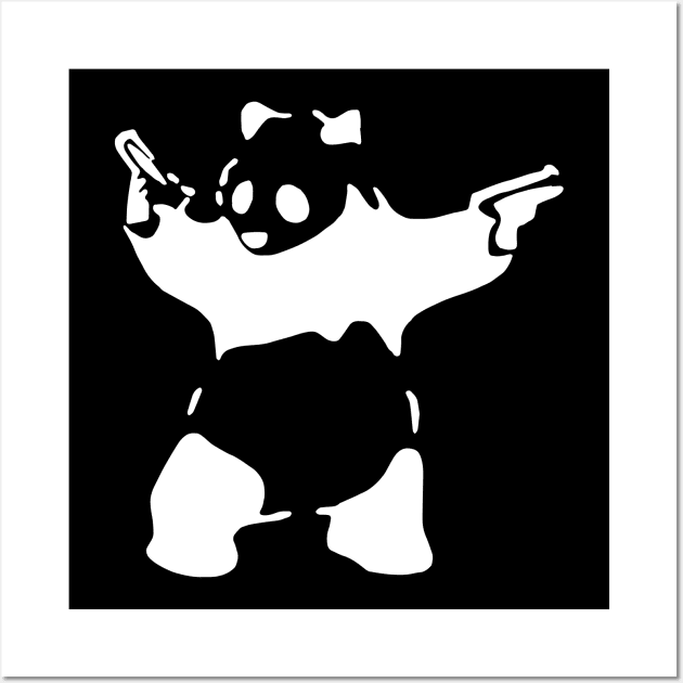 Panda with guns Wall Art by Madhav